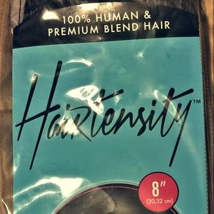 HAIRTENSITY 100% HUMAN & PREMIUM BLEND HAIR 8"